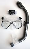 Typhoon Junior/Ladies Silicone Mask & Snorkel set with Quick Mask Strap - Titanium