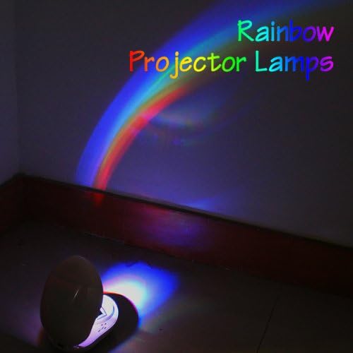 Vktech Room Romantic Rainbow LED Projector Lamp Night Light Room Decoration Color
