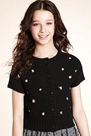 Autograph Short Sleeve Sequin Knitted Cardigan