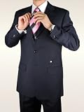 ~~ Limited Time Only ~~~ Brand New Italian Virgin Wool Super 140's Hand Tailored Navy Blue Men Suit 3 Button Suits with Pefect Fit ~~~ Comfort All Day Long ~~~