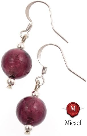 Earring Murano Glass "Thyra" Ear Hook-amethist-silver