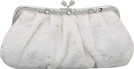 Coloriffics Women's HB523 Evening Handbag, White, Bridesmaid Handbags