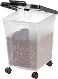 IRIS Airtight Pet Food Container, 25-Pound, Clear/Black