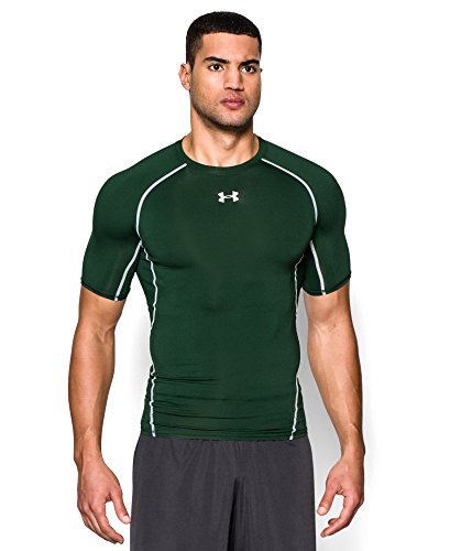 Under Armour Men's HeatGear Armour Short Sleeve Compression Shirt, Forest Green (301), XX-Large
