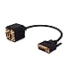 HDE DVI-I to VGA Adapter Gold Plated Female Video Y Dual Monitor Display Splitter