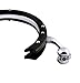 Hpolw Stainless Steel Black White Gold Silver-Tone Handcuff Mens Bracelet with Clasp