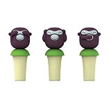 Alessi OrienTales ASG95 Set Banana Boys Set of Three Bottle Stoppers by Stefano Giovannoni
