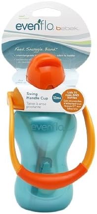 (1 pk)Evenflo Bebek Swing Handle Straw Cup, Blue 8 ounce (240ml)