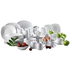 Domestic 921088 Hannah Porzellan Kombiservice 63-teilig, bestehend aus Espresso, Eier- Kaffeebecher, M�slischalen, Giesser, Zuckerdose, Platte
