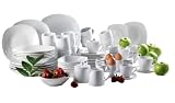 Domestic 921088 Hannah Porzellan Kombiservice 63-teilig, bestehend aus Espresso, Eier- Kaffeebecher, M�slischalen, Giesser, Zuckerdose, Platte