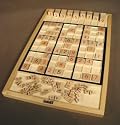 Wooden Sudoku Puzzle Board with Grid