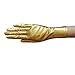 ZaZa Bridal Shiny Stretch Metallic Gloves Wrist Length (2BL)-Gold