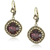 Sorrelli Maple Syrup Crystal Cushion Cut Dangle Gol