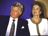 Senator Ted Kennedy and Former First Lady Jackie Kennedy Onassis Premium Photographic Poster Print, 40x30