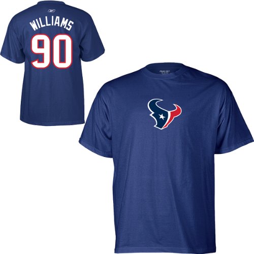 Reebok Houston Texans Mario Williams Name and Number T-Shirt Extra Large