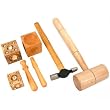 Jewelers Dapping Block Solid Brass Wood Mallet Tools