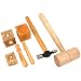 Jewelers Dapping Block Solid Brass Wood Mallet Tools