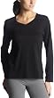 Nautica Women's Solid L/S V-Neck Tee