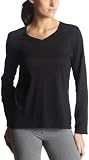 Nautica Women's Solid L/S V-Neck Tee