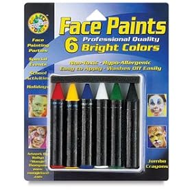 CRAFTY DAB JUMBO CRAYON FACE PAINTS BRIGHT 6 PK by CRAFTY DAB - A DIV. OF C J VENNE