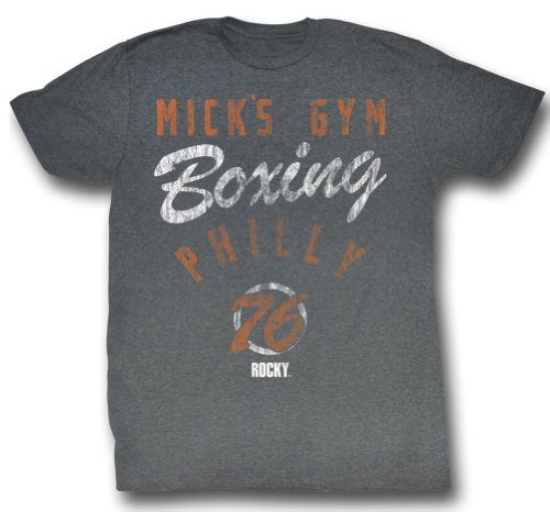 Rocky Shirt More Gym Adult Grey Heather Tee T-Shirt