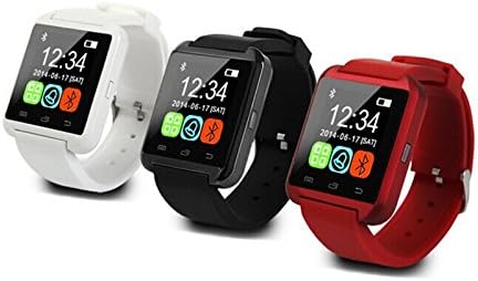 2014 Luxury U8 Bluetooth Smart Watch Wrist Wrap Watch Phone for Android Apple iphone 4/4S/5/5C/5S Android Samsung S2/S3/S4/S5/Note 2/Note 3 HTC...(IOS System and Blackberry System Can Use Partial Function) (Red)