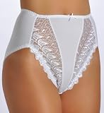 Valmont Embroidered Lace and Satin Hi-Cut Brief Panties (2320)