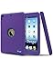 iPad Mini Case, Vogue Shop 2in1 Hybrid Case Cover for iPad Mini 1 2 3 Hard Cover for iPad Mini Printed Design Pc+ Silicone Hybrid High Impact Defender Case Combo Hard Soft Case Cover (Purple+Teal)