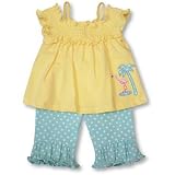 LeTop Flamingo Smock Top & Capri Set, sizes 2T to 6X