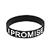 Lychee Black I Promise Printed Silicone Wristband