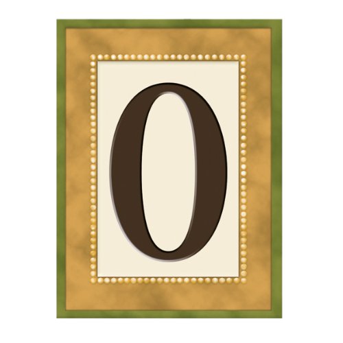Grasslands Road Estate Pineapple 3 by 4-Inch Build Your Address Plaque with Magnetic Tile, Number 0
