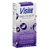 Visine Eye Drops, Lubricant, Tired Eye Relief, .5 oz.