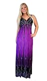UK Design by MONTY Q Fabulous Long Summer Party Holiday Maxi Dress Empire Style Lavender - Plus Sizes