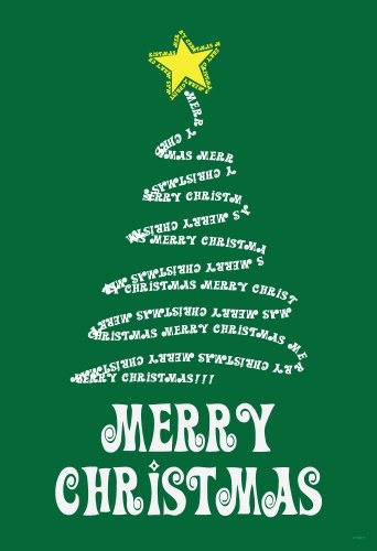 Merry Christmas (Tree) Art Poster Print - 13