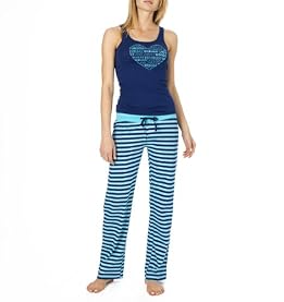 Stripe Knit Pant Pajama Set