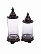 Set of 2 Country Bistro Renaissance Style Decorative Canisters