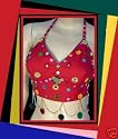 Womens Black Backless beaded Clubbing Top Blouse Shirt