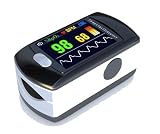 Contec Full-Colour OLED USB Finger Pulse Oximeter & Heart Rate Monitor w/ 24hr Memory, Lanyard, 3pin UK USB Adapter, Carry Case & Full Analysis Software
