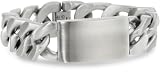 Mens Stainless Steel Extra Wide ID Bracelet, 9.25"