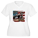 IMAGE OF Artsmith, Inc. Women's Plus V-Neck T-Shirt All American Outfitters Bad Ass Boys Play Bad Toys - Plus Size 3