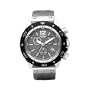 Fossil Men's JR1203 Silver Leather Strap Grey Analog Dial Chronograph Watch