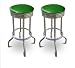 2 Glitter Forest Green Vinyl Specialty / Custom Barstools Set
