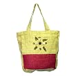 EXP Handcrafted Hemp Purse With Beaded Floral Design, Pink & Beige