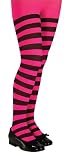 Girls Pink/Black Striped Tights