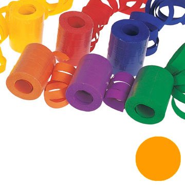 Luftschlange unifarben, Standardmaß, orange
