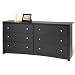Prepac BDC-6330 Sonoma 6 Drawer Dresser Black