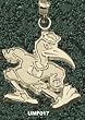 Univ Of Miami New Fighting Ibis 3/4" Charm/Pendant