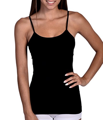 Body Beautiful Women's 2 Pack Slimming Seamless Camis with Built-in Bra