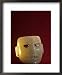Ceremonial Green Alabaster Mask from Great Pyramid at Tenochtitlan, Templo Mayor, Aztec, Mexico Places Framed Art Poster Print by Kenneth Garrett, 18x22
