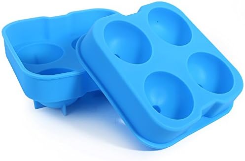 W8sunjs Silicon Ice Cube Ball Tray Round Maker Mold Sphere Bar Party Mould Blue